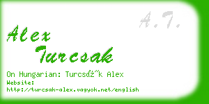 alex turcsak business card